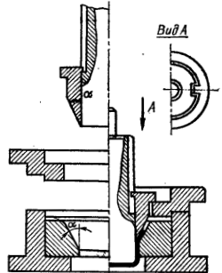 Вытяжной штамп со свободным коническим складкодержателем