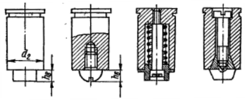 Конструкция ступенчатых пробивных пуансонов с предварительным продавливающим выступом.</p>